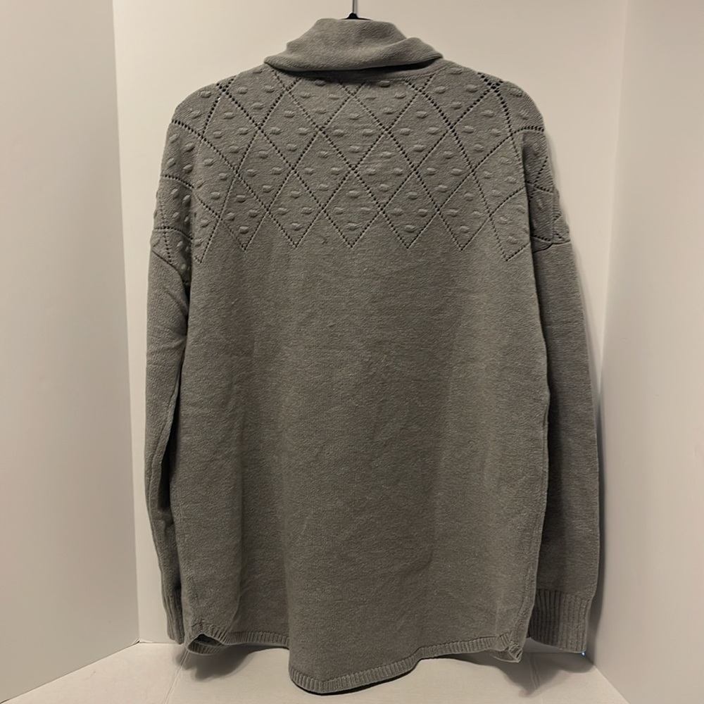 Carve Designs Sweater Women’s Size XL Grey Pullover Cowl Neck Cozy Warm Pocket - Picture 9 of 11